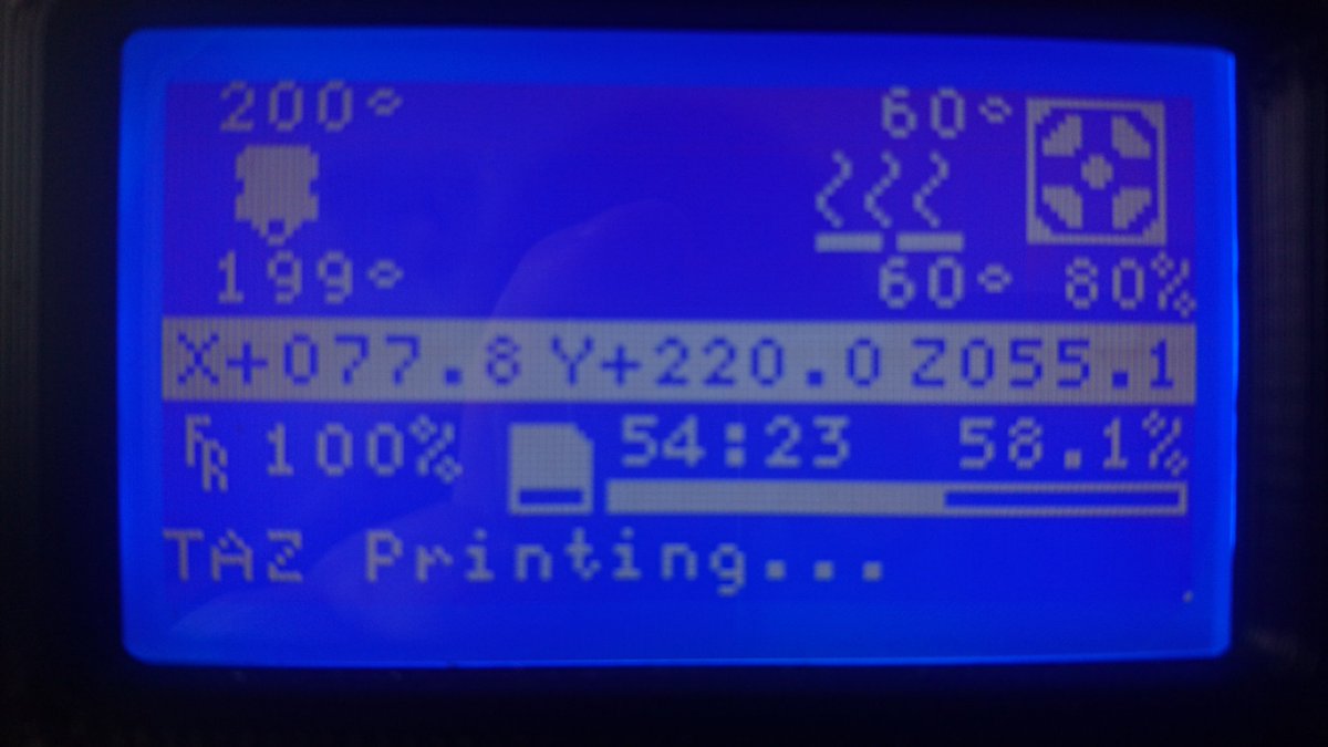 hroncok's tweet photo. #longprint on @lulzbot3D continues... https://t.co/ffAkcriVlw
