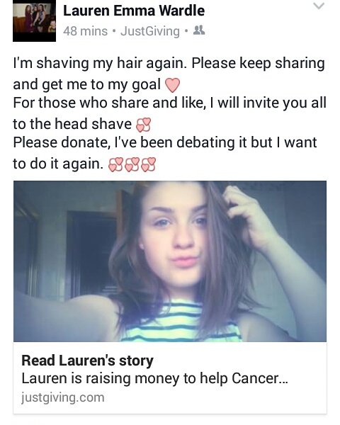 laurenwardle2's tweet photo. Please please please take time and donate I will share the link after I've posted this tweet #standuptocancer#breastcancer#fundraising https://t.co/eQ6vHAMXG3