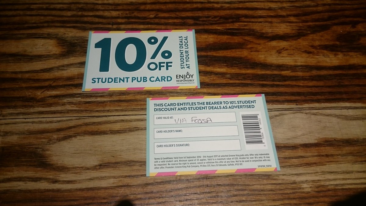 viafossa's tweet photo. @UniofNottingham who said Trent are the only ones to have #fun? Join us at Via Fossa for 10% #discount https://t.co/z6VIjdGIbb