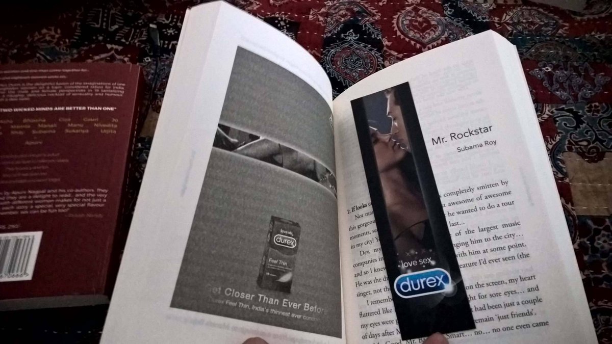apurvnagpal's tweet photo. We even have a #bookmark by @durex @DurexIndia in #EighteenPlusDuets, as thin as their product ! Buy online here https://t.co/OgvYg7sB0O https://t.co/4GlhGKP16k