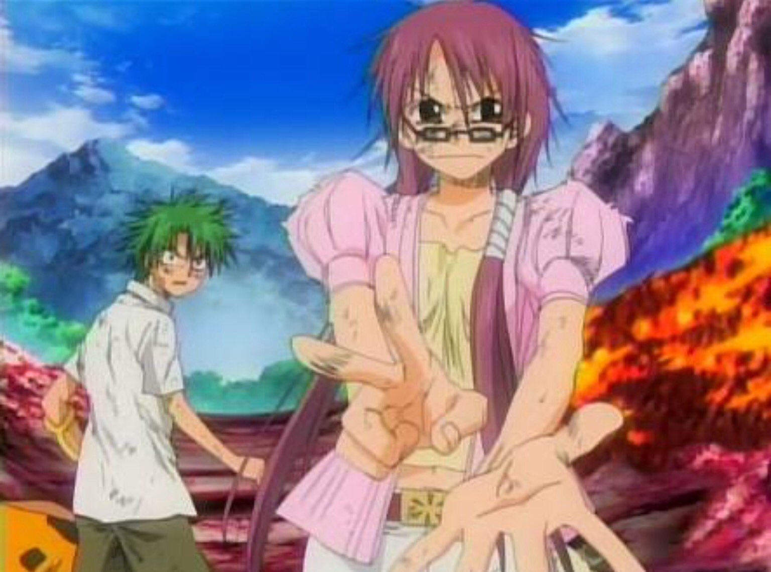 騎紫嶺 紅雨 きしみね クレイン うえきの法則 から 森あい と 鈴子 ジェラード 眼鏡貧乳で選んで敬語というの無視ですけどね 僕はこの2人大好きです