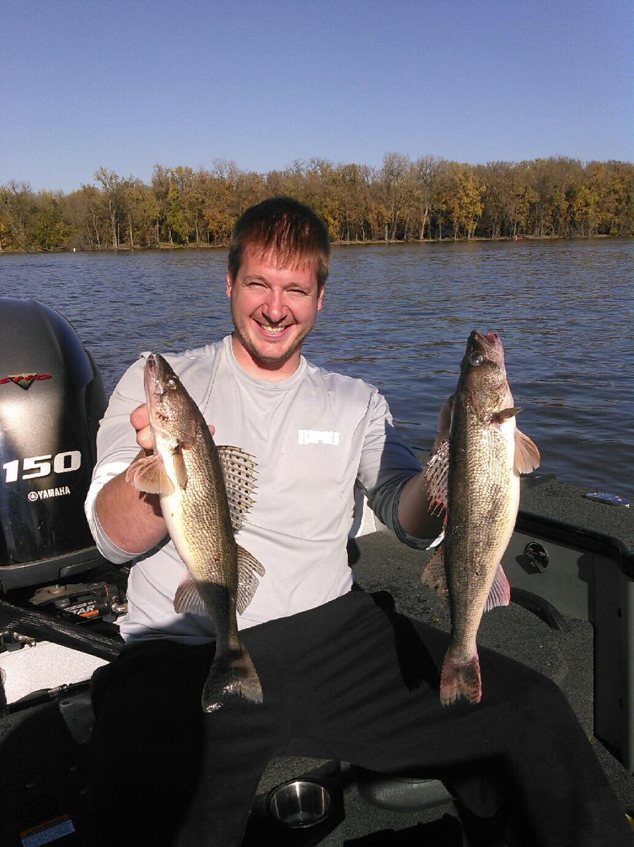 EvanPheneger's tweet photo. Can't wipe my smile off! Greg Krull and I WON the 45 boat Saugerama tourney on P4 with 14.26lbs for 8 fish! Three way rigs on current seams! https://t.co/G7xsrmoP3c