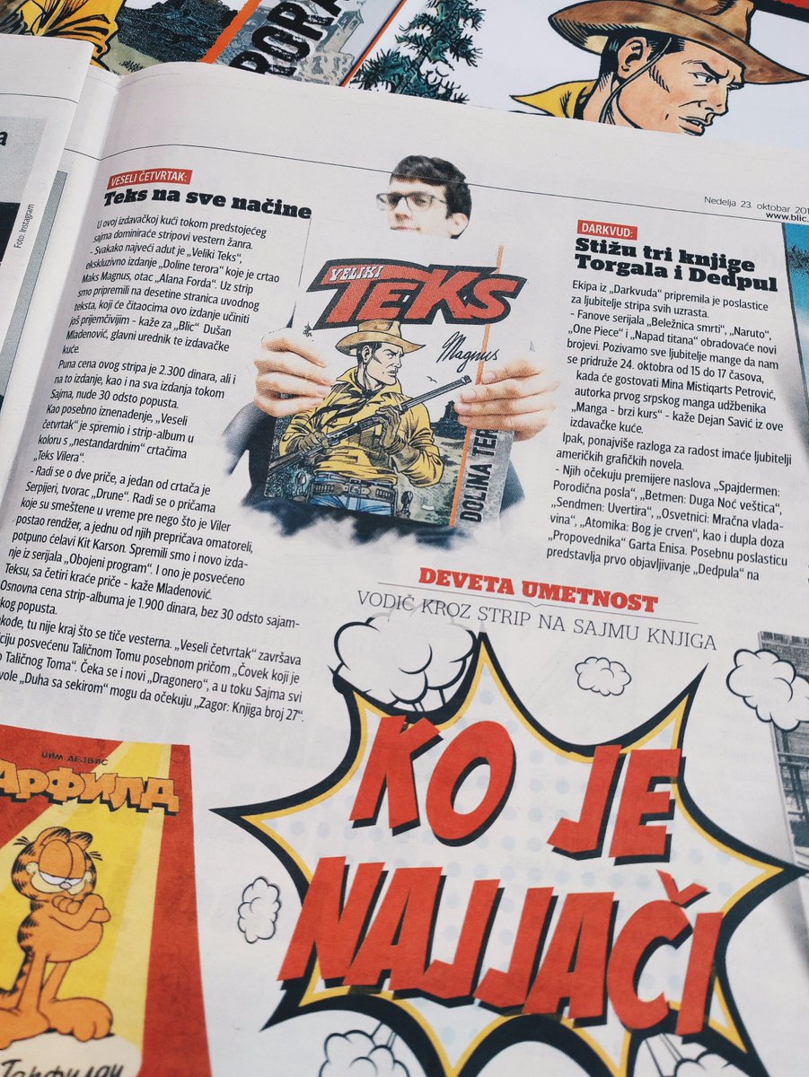 Veseli_cetvrtak's tweet photo. Današnji @Blic_online postavlja ključno pitanje... #VelikiTeks #stripovi #Dolinaterora #Magnus #RobertoRaviola #TeksViler https://t.co/WvsKo16OxK