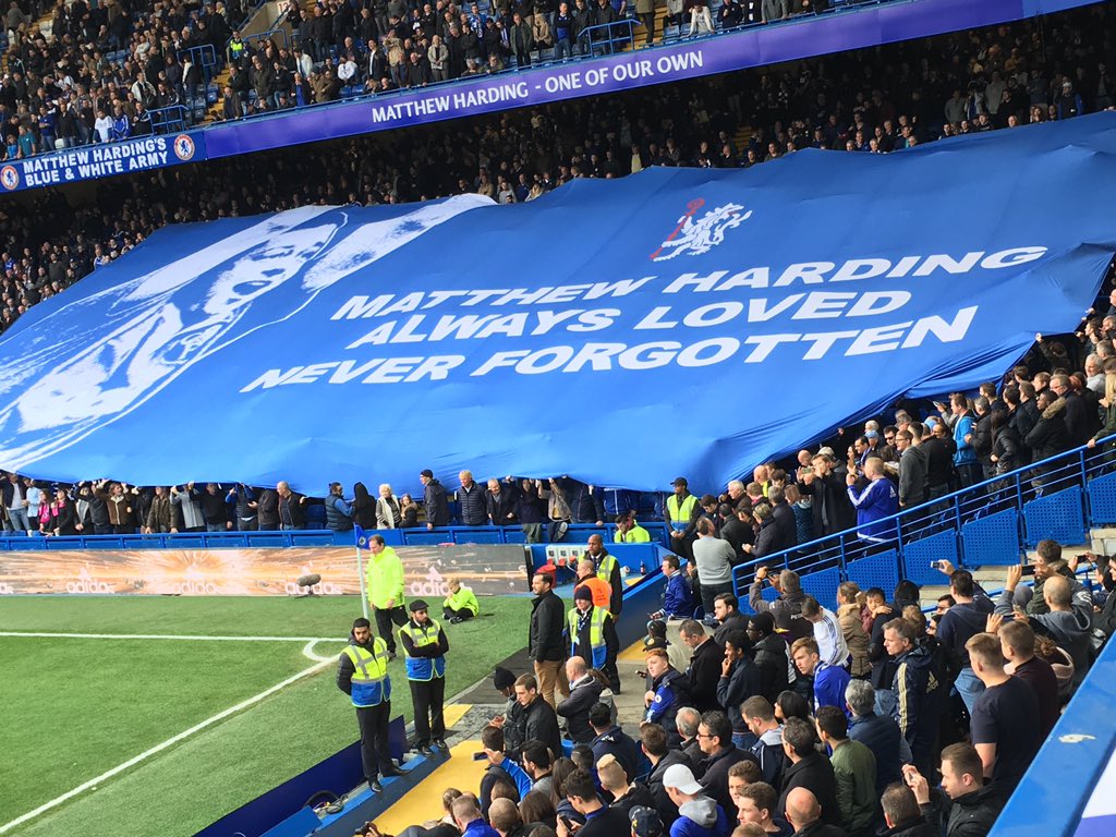 chelseacazza's tweet image. Emotional at The Bridge.. #RIPMatthewHarding #OneOfUs #CFCfamily