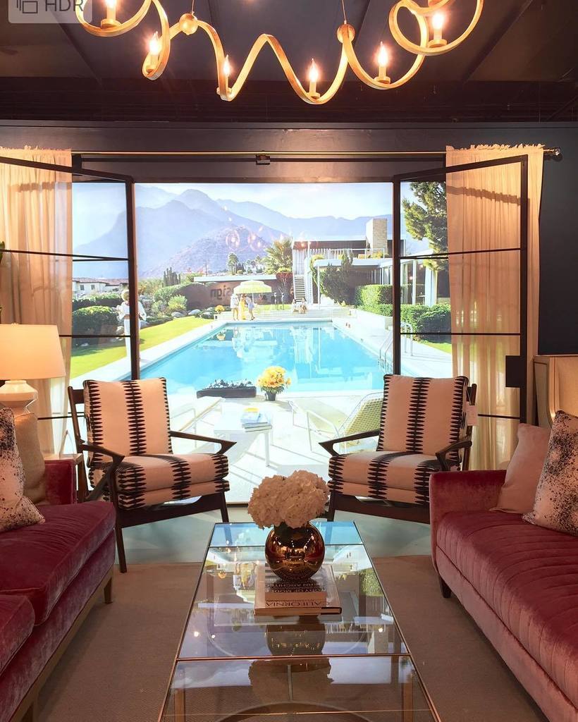CozyStylishChic's tweet photo. A #poolsidegossip moment and #midcenturymodern vibe at @duralee https://t.co/0FkomClndq https://t.co/RzQdq8vgbT