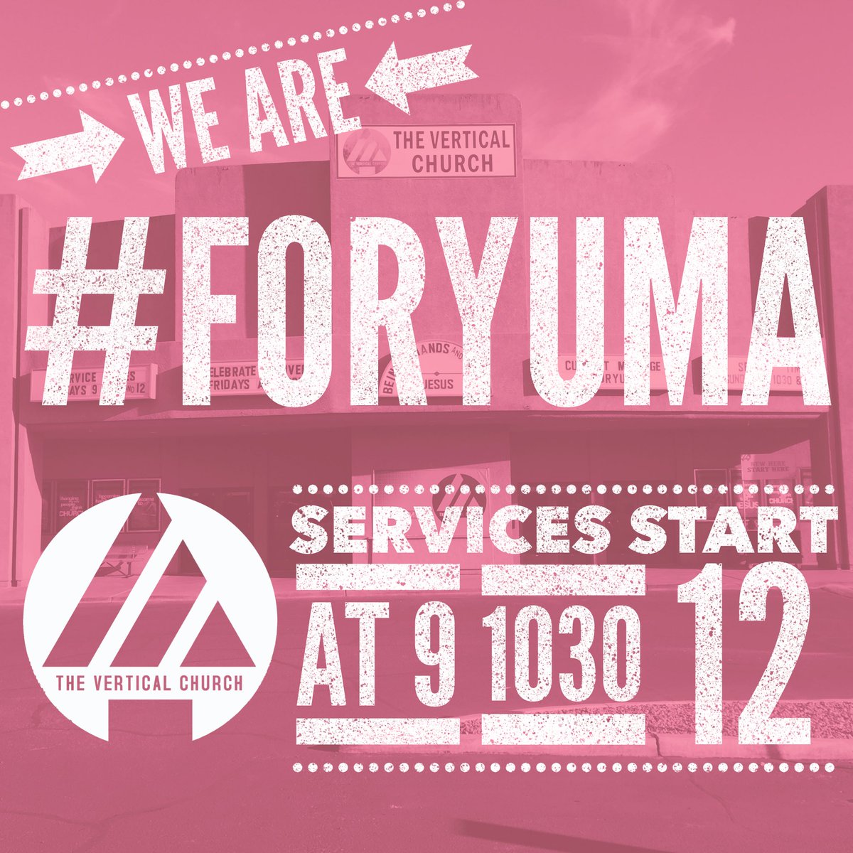 verticalchurch's tweet photo. We are #FORYUMA this morning! Join us at 9, 10:30 and 12 to learn more about what we can do for our city! https://t.co/nltW64iGVk