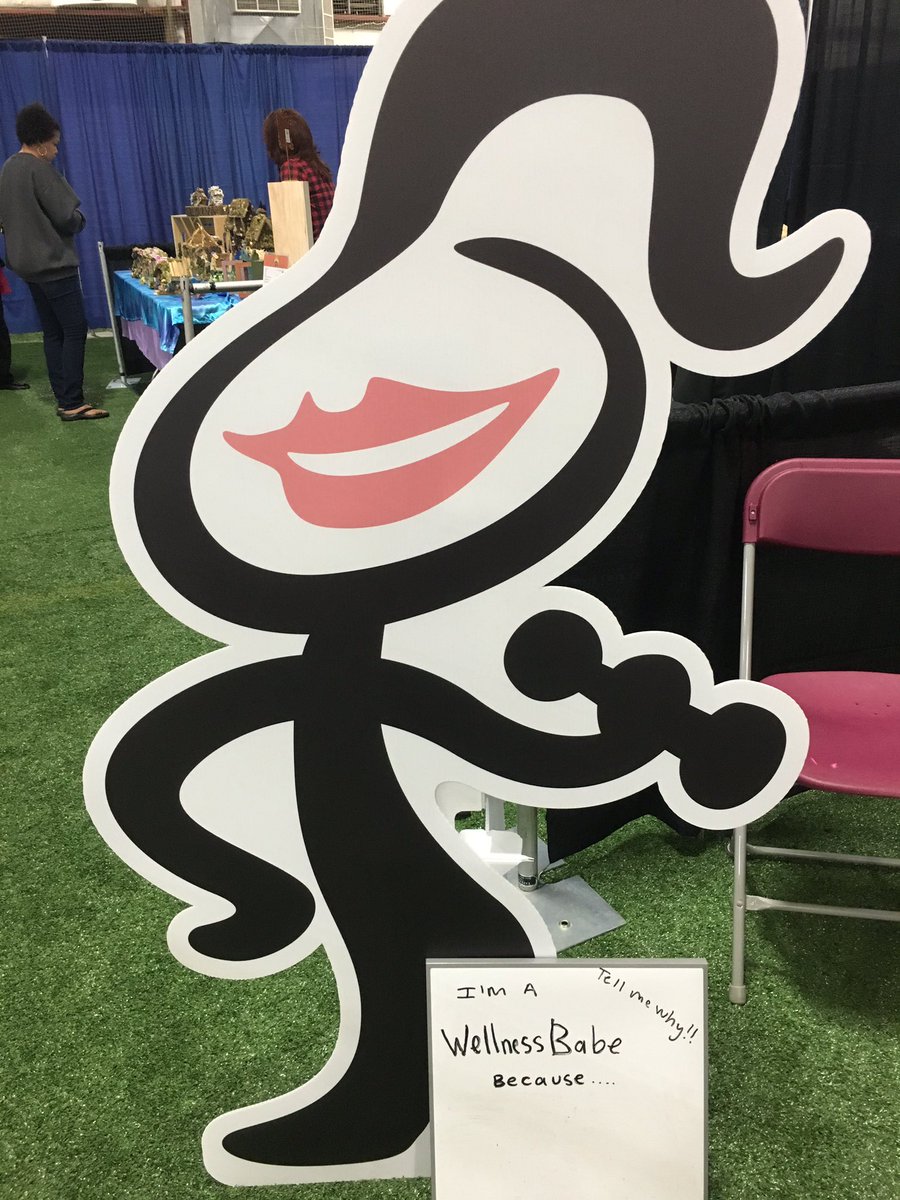 Wellness_Babe's tweet photo. We're back again! Come snap a pic with the #wellnessbabe and tell us why you're a babe! @HHHexpos https://t.co/XY3N0x58aA