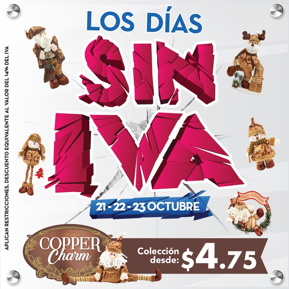 AlmacenesPycca's tweet photo. Espectacular colección navideña #CopperCharm. 
Encuéntrala en nuestros almacenes y en https://t.co/JXIAdjxstN https://t.co/TxhVuQNlFs