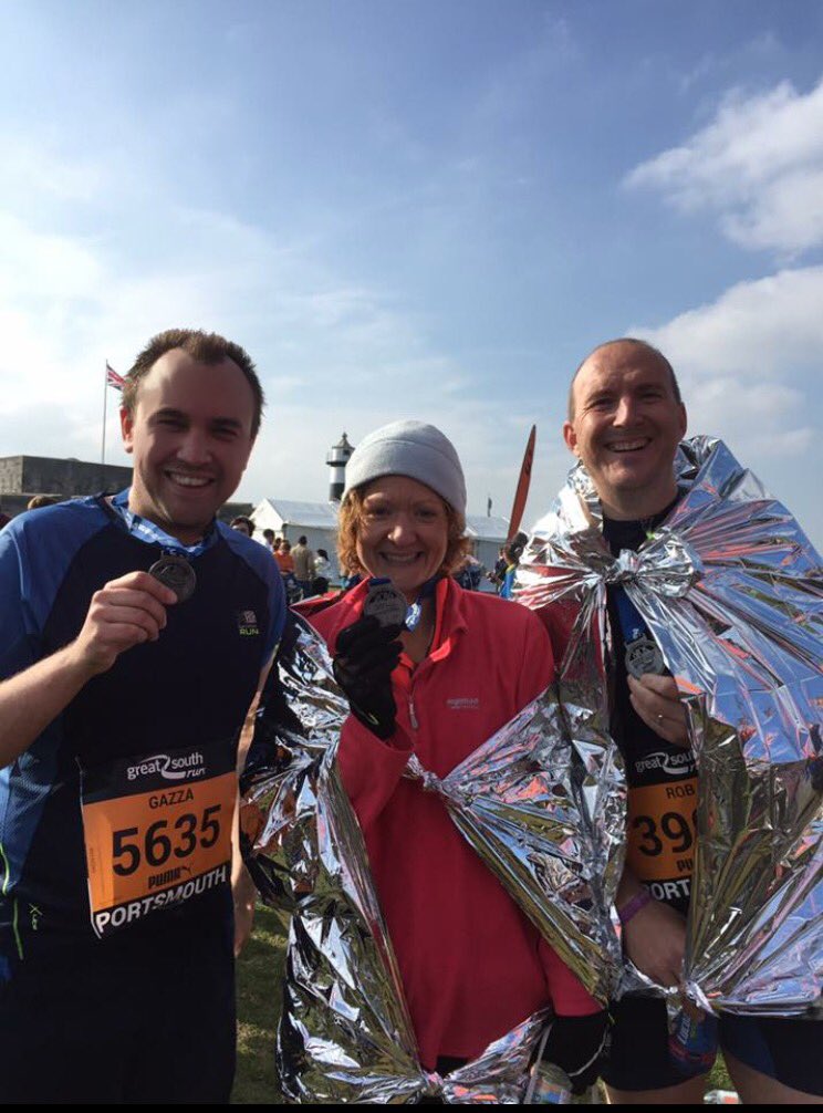 Great day at the Great south run, legs ache but completed it in a better time than anticipated 😃😃 #greatsouthrun2016