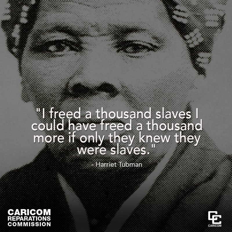 CariReparations's tweet photo. Harriet Tubman returned to help free other slaves long after she had run away and freed herself. We fight for Harriet #ReparationTimeCome https://t.co/8xkSR7XTAj
