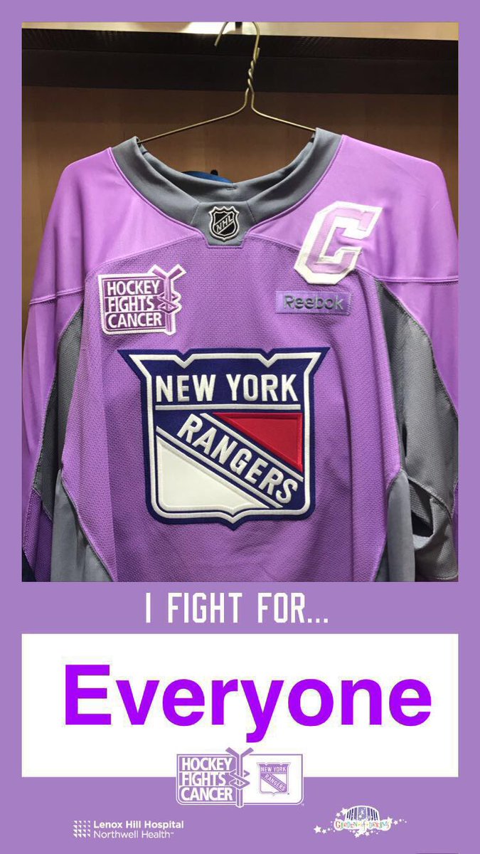 rangers hockey fights cancer