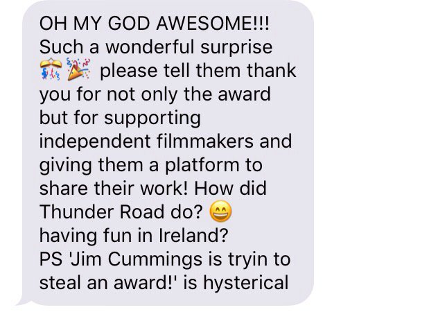 jimmycthatsme's tweet photo. Congrats to Mari Walker and her team for winning best doc @KerryFilmFest here's the official response #KFF16 https://t.co/ESTfQYwXPp