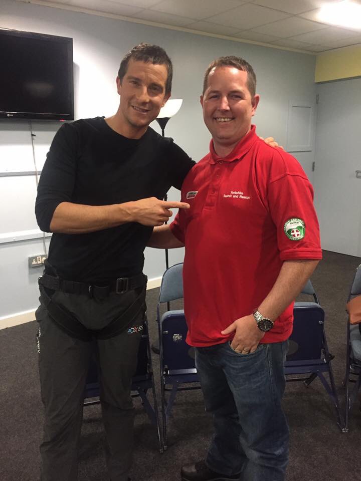 <a href="/BearGrylls/">Bear Grylls OBE</a> see you met one of our team members today! #LowlandRescue