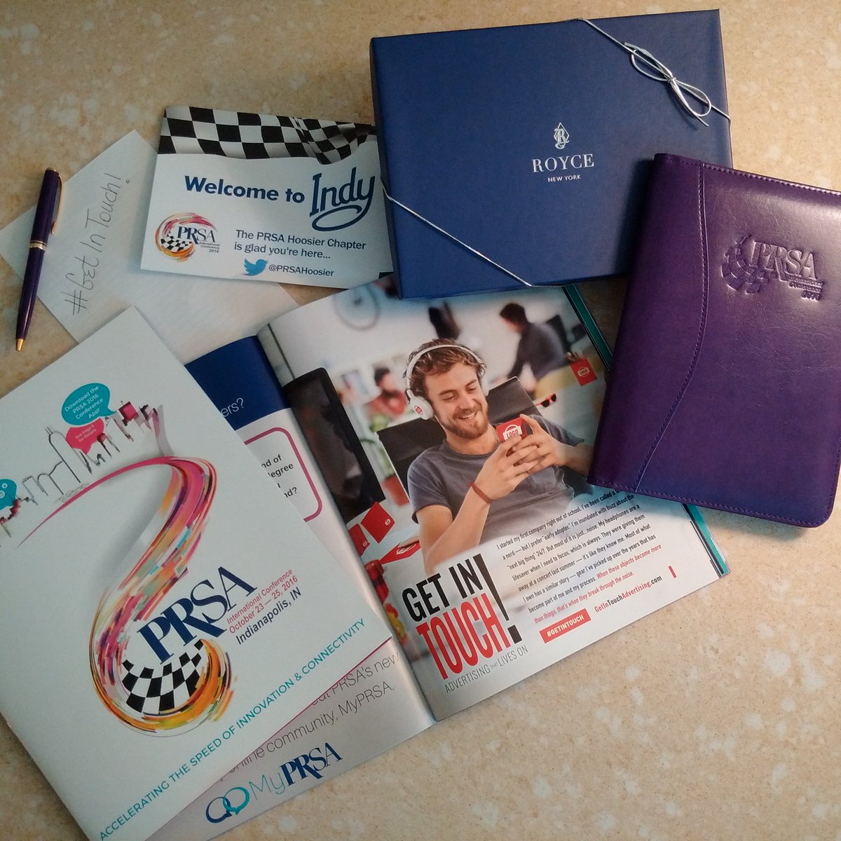 PromoProductsWk's tweet photo. #PRSAICON communicators #GetInTouch! in #Indianapolis ┃ @PRSA #DessertReception ► https://t.co/cndQanNWwc Thx! @RoyceLeather https://t.co/uMvXoCHoiB
