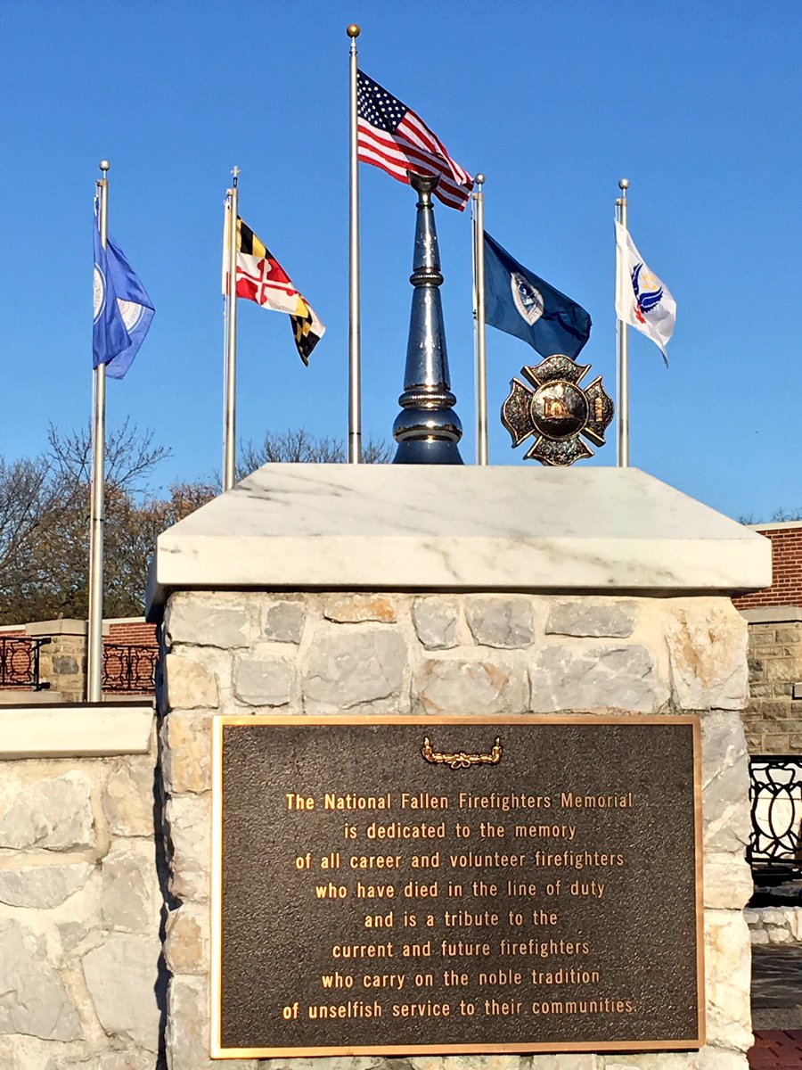 NCFDChief's tweet photo. Arrived at the National Fallen Firefighters Memorial. Flags at full-staff. @NFFF_News #ride2016 https://t.co/5kjR9ULkFP