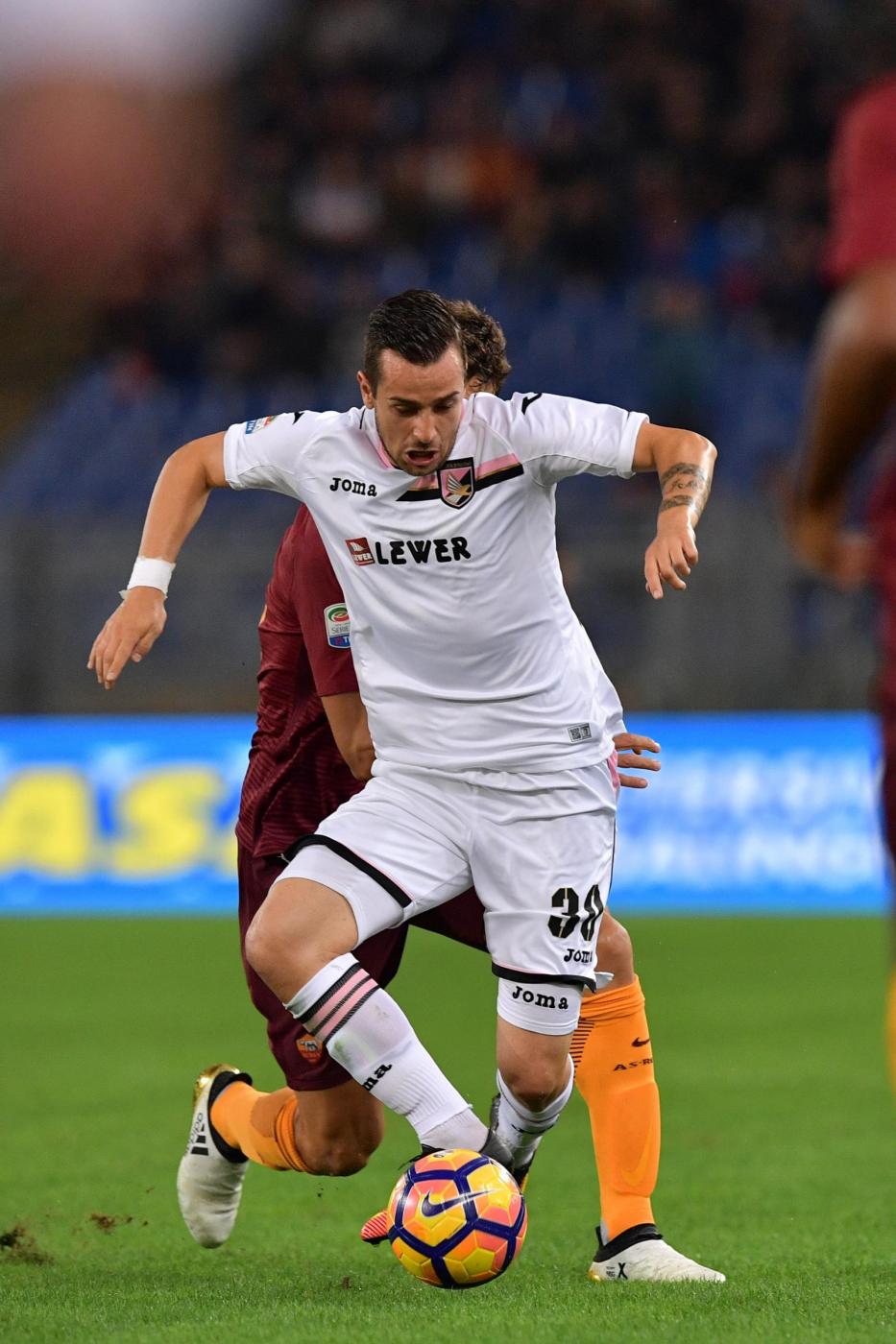 Nestorovski during the game; photo: AS Roma