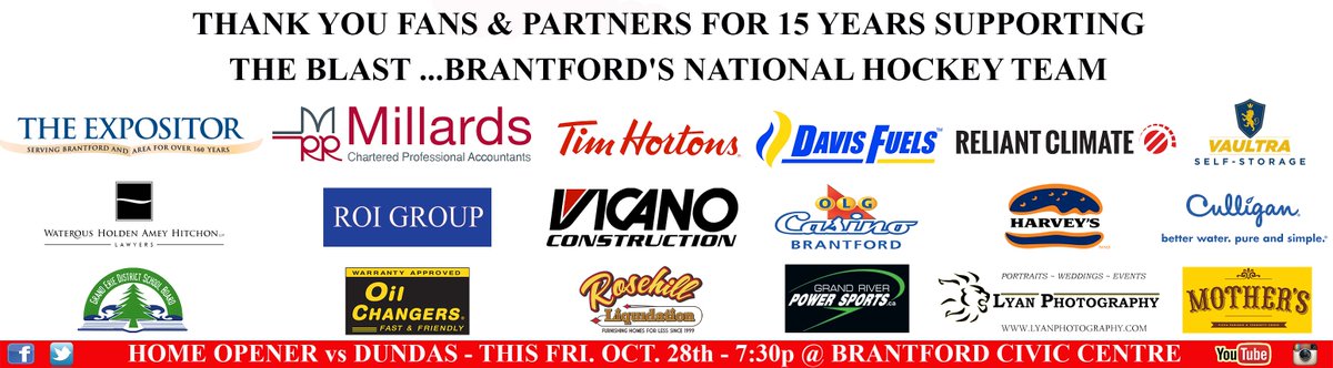 BrantfordBlast's tweet photo. Thank you to our amazing Fans & Partners for all your support of the #Blast over the past 15 years. We're SO thankful! #GoBlastGo https://t.co/zEg1oZI84Y