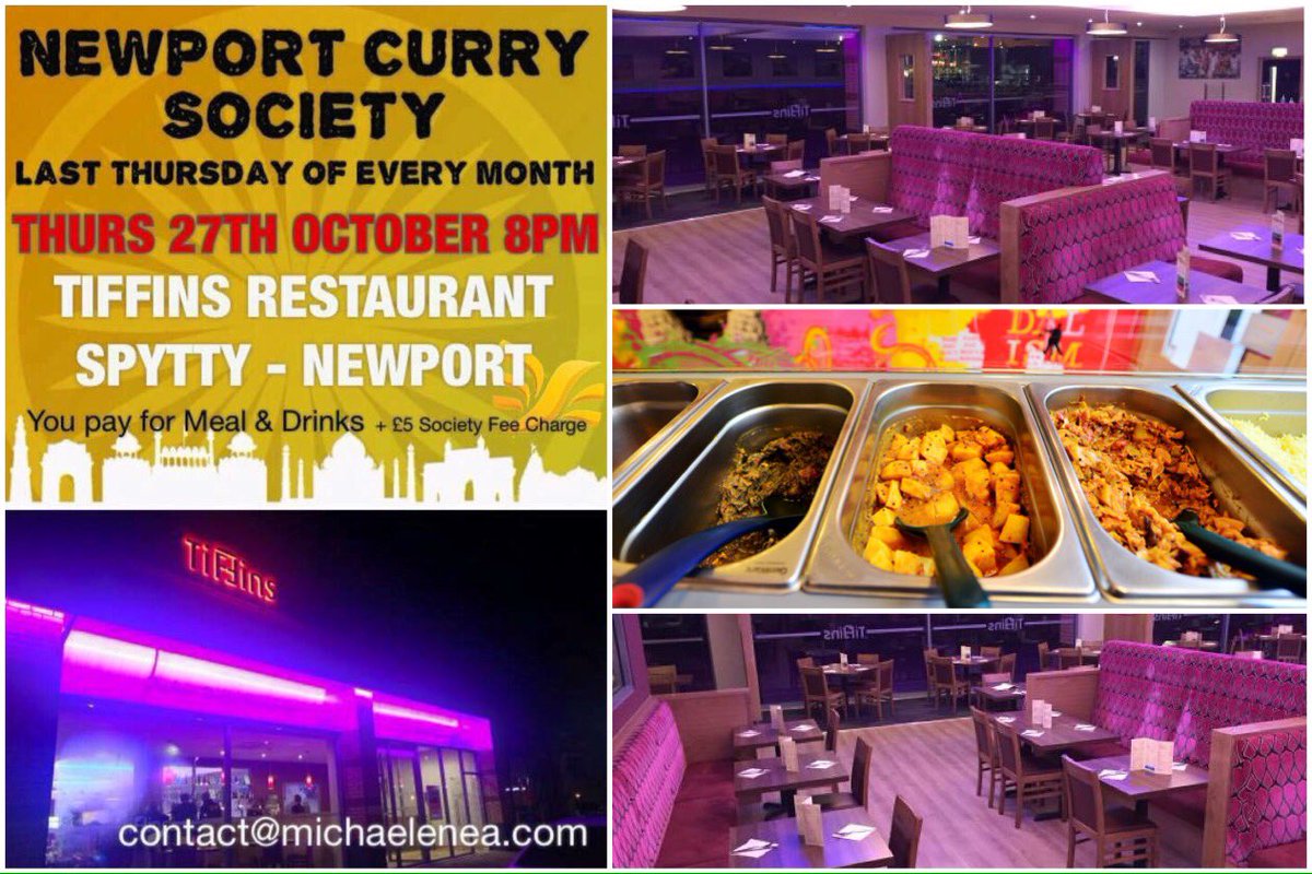 THIS THURSDAY COMING!! 8pm. <a href="/tiffinsbuffet/">Tiffins Buffet</a> Newport. All you can eat. Different Curry House every month. Yay! T&amp;Cs: facebook.com/newportcurryso…