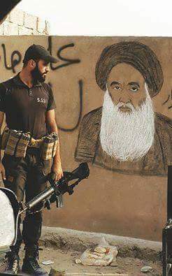 رسمو صورتک بالموصل هناک
ومن وجهک خذو كل العزيمة
حرز خلوها بوجوه الحياطين 
وتخليداً لفتواک العظيمة

#دقت_اجراس_النصر