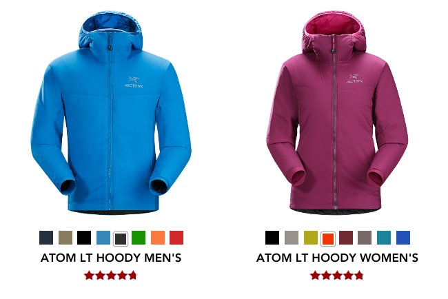 Arcteryx's tweet photo. The Atom LT: the hoody owned by almost every Arc'teryx employee. Check out the rest of our favourites here: https://t.co/o5sWlN8M7U https://t.co/u7xEWYfrHo
