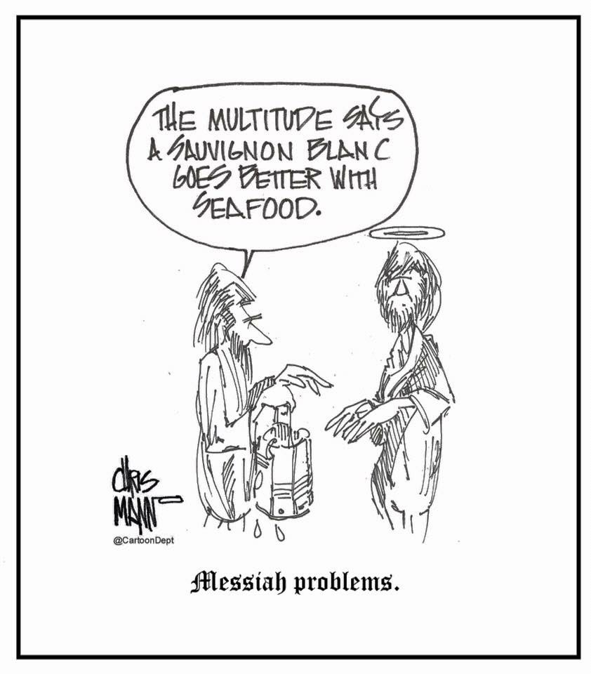 CartoonDept's tweet photo. #Jesus #MessiahProblems #catering #Messiah https://t.co/UCMcOAwS98