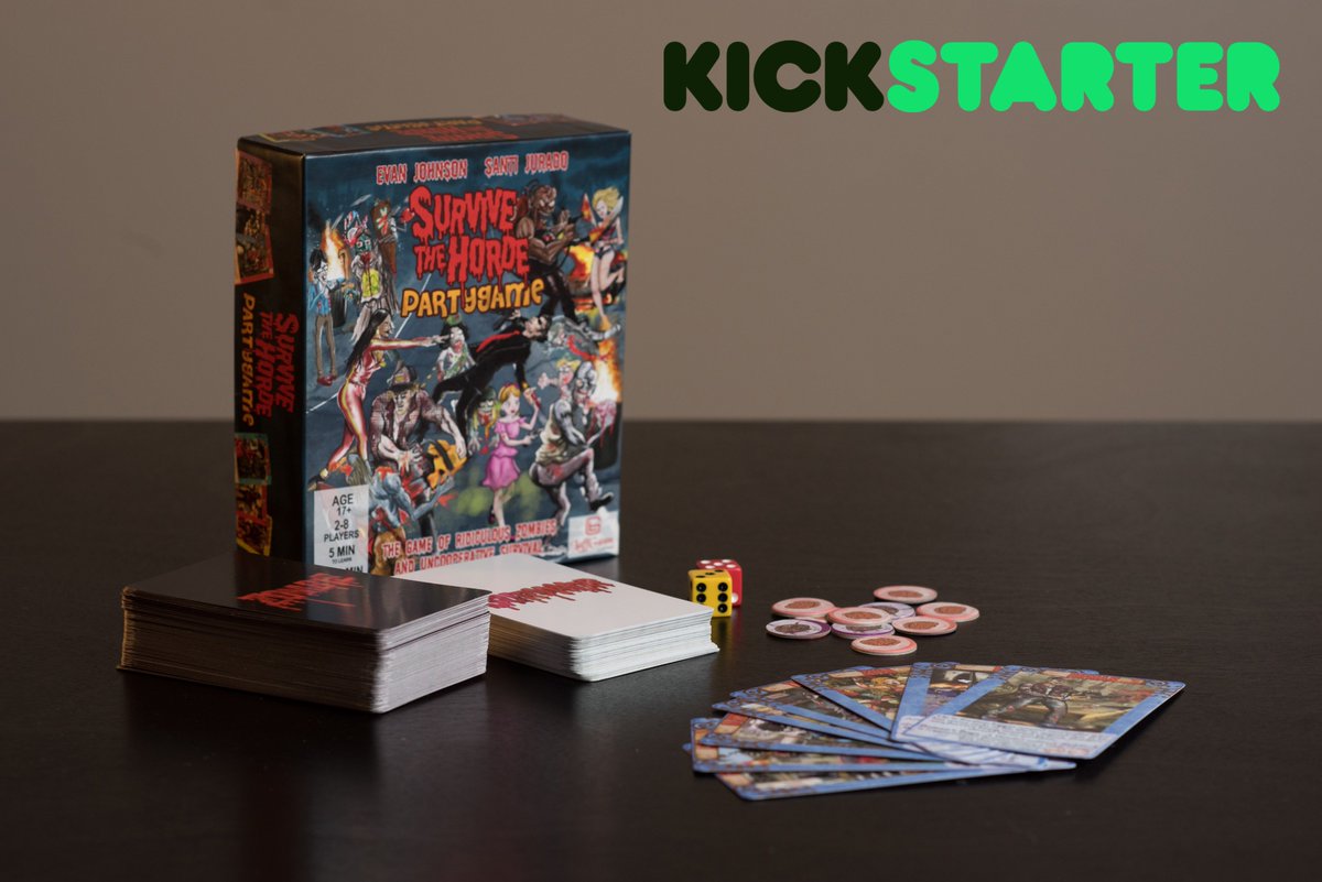 Survivethehorde's tweet photo. Survive The Horde is the perfect game for any #HALLOWEENPARTY. https://t.co/mQuc5wLLjM #Kickstarter #crowdfunding #BGG #tabletopgames #cards https://t.co/xoiR4O6svf