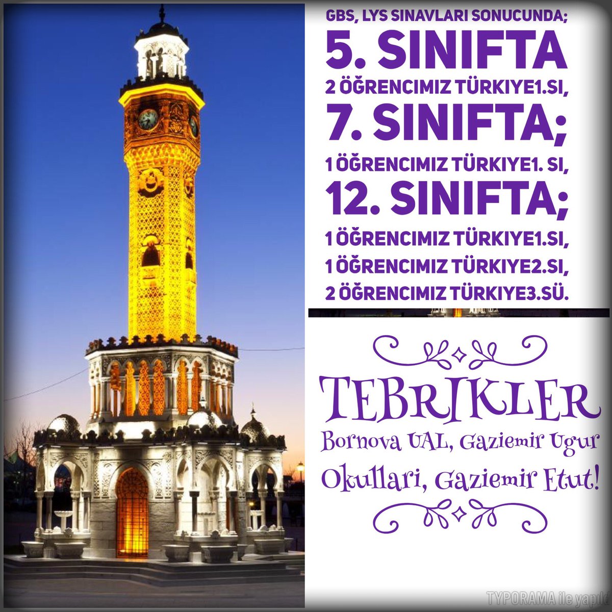 "İZMİR"❤️ Uğur'la,
"UĞUR💜 İzmir'le güzel...  

<a href="/sunalkarapostal/">Sunal GÜREL</a> <a href="/AhmetPaksoyy/">Ahmet Paksoy</a> <a href="/ErsoyyFiliz/">ErsoyFiliz</a> <a href="/SeviSeneken/">Sevi Şeneken</a> <a href="/srblntkonuralp/">serbulent konuralp</a> <a href="/UgurOkullari/">Uğur Okulları</a>