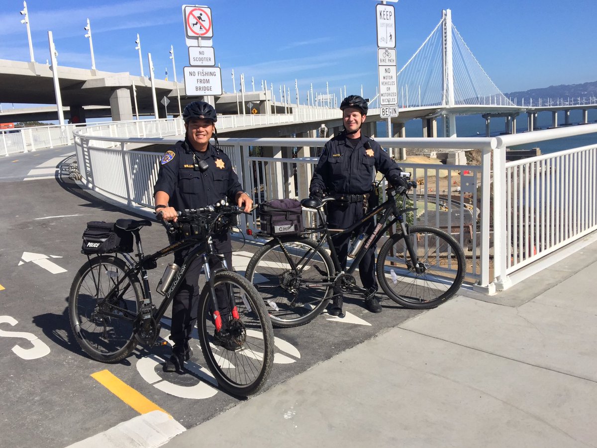 CHPSanFrancisco's tweet photo. #BayBridge bike/ped path now open all the way to Treasure Island. Enjoy and ride safe! https://t.co/c6J8FN1ngC