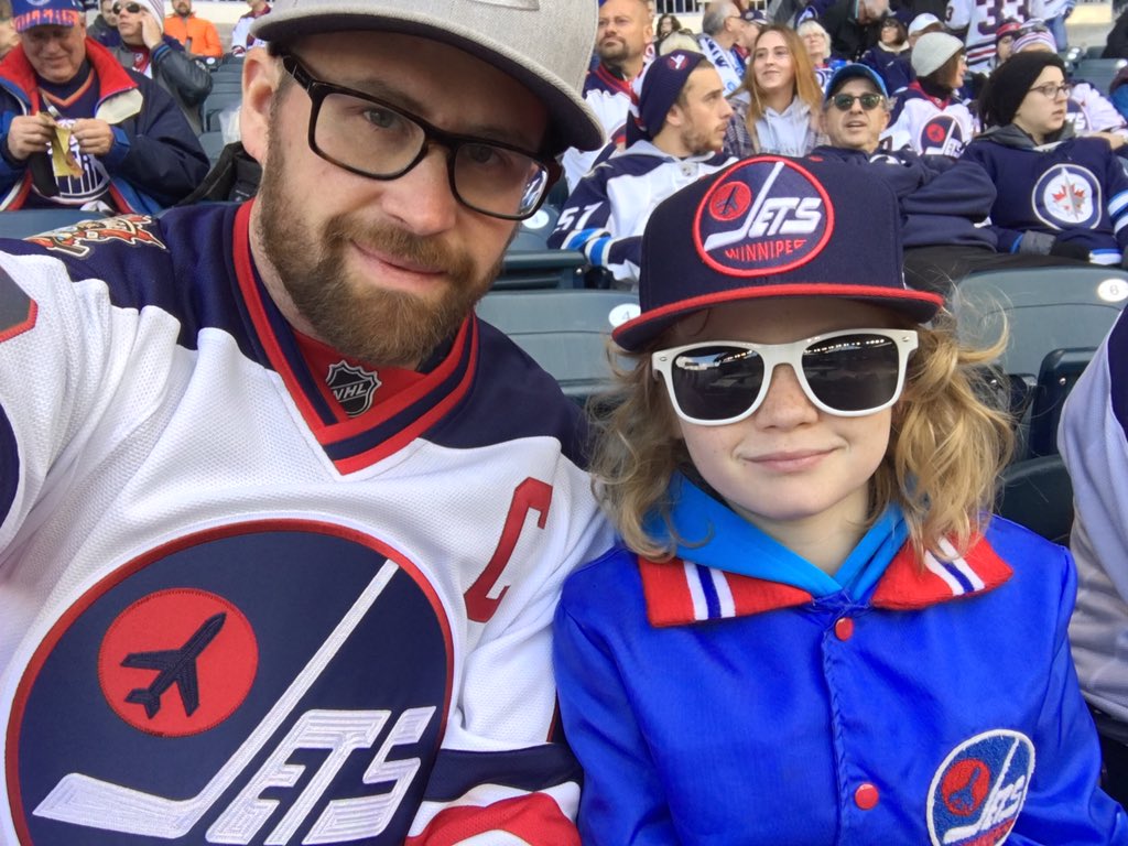 sawatzjd's tweet photo. Dino's 8 bday #HeritageClassic https://t.co/4uMWP9nZYP