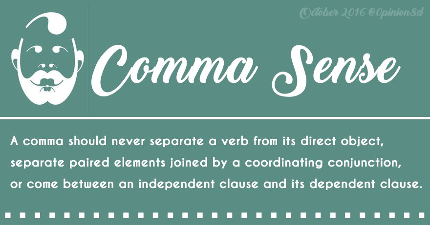 0pinion8d's tweet photo. #English101 | #CommaSense https://t.co/4jA5Aq0ZeR