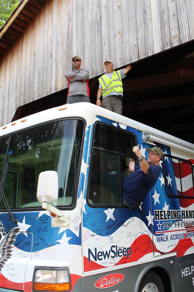 HandsForFreedom's tweet photo. Scariest moment on the @RouteForBrave: Riding the RV with @Darin_Fishburn https://t.co/1xXaK4lY7M