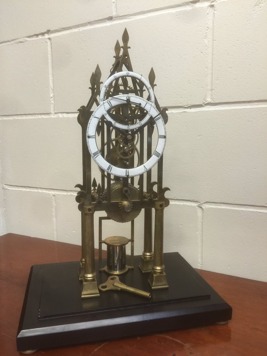 AntiquesandC's tweet photo. #skeletonclock #fusee #glassdome #antique #clocks #opentooffers #antiquesandchic https://t.co/F4VIZkQ31D