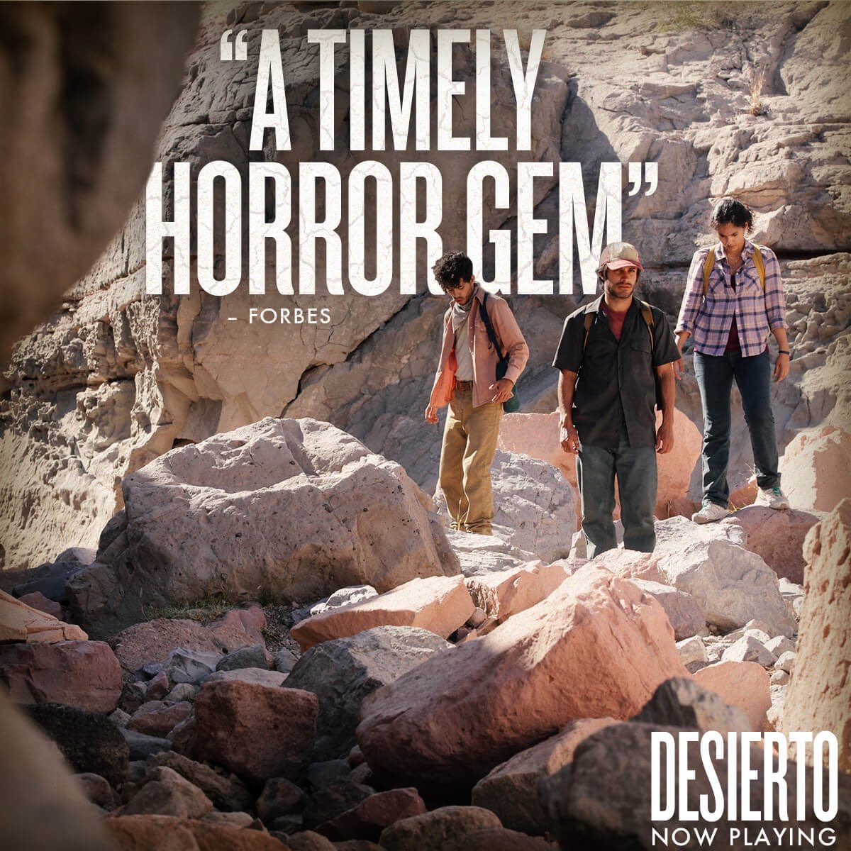 desierto's tweet photo. Discover the film @Forbes calls “a timely horror gem.” #Desierto – now playing only in theaters. https://t.co/PE2OPQX1PR
