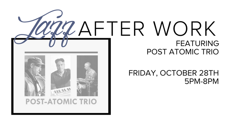 BarreMPLS's tweet photo. #jazzafterwork this Friday, we've got the Post-Atomic Trio! Join us for conversations and cocktails over live #jazz! https://t.co/rCPhTuykFV