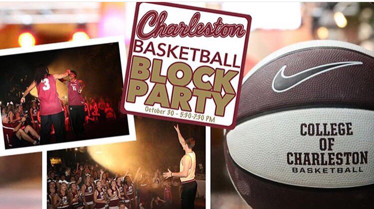 ClydetheCougar's tweet photo. A week until the #BasketballBlockParty! Free tshirts & food for 200 @cofc students! Let's get hype for basketball! https://t.co/DzFxZ5NCM8