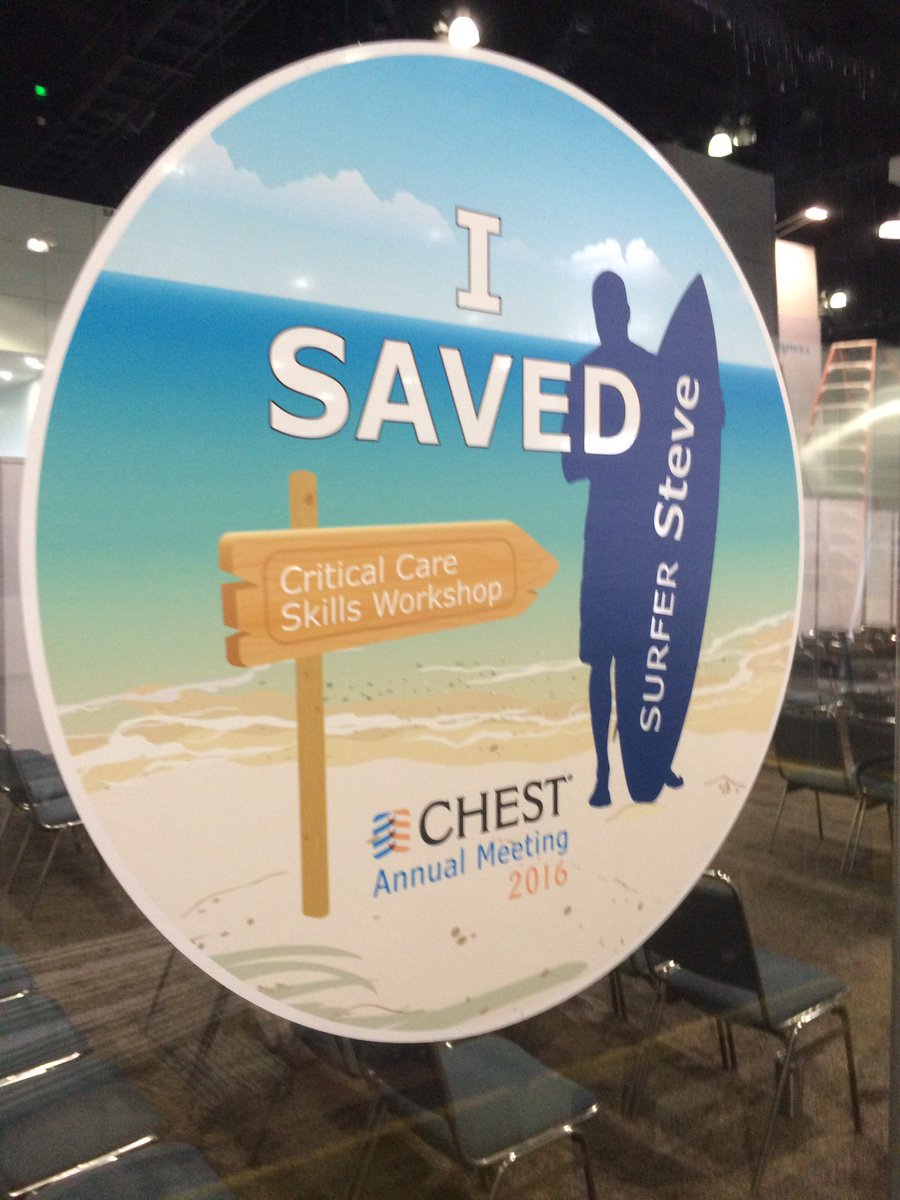 Can you save Surfer Steve?  Join us in the Critical Care Skills Workshop on the exhibit floor and find out. <a href="/accpchest/">CHEST</a> #CHEST2016