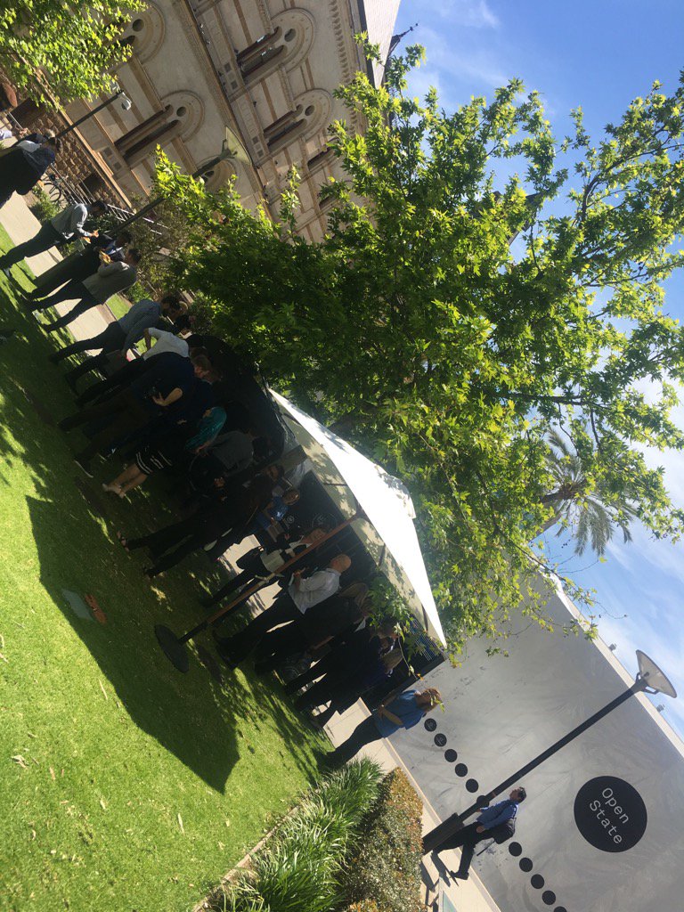 GOGOevents's tweet photo. #openstatesa #daisyburger @OpenStateSA #innovationbox #sunnyday #spring @AdelaideSmart @CityofAdelaide @SAMuseum https://t.co/YL4bXZJhfO