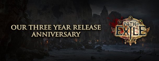 pathofexile's tweet photo. Our Three Year Release Anniversary: https://t.co/fC1WUlpkdM https://t.co/wEQ9BrQpwF
