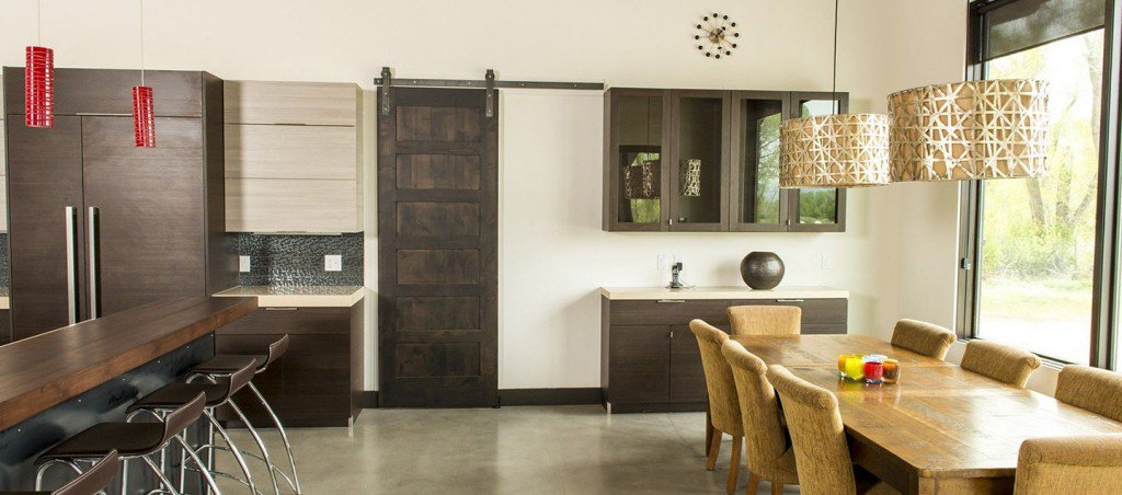 nw_artisan's tweet photo. This sliding barn door consolidates space from the kitchen to the pantry! How beautiful! https://t.co/gYEXemJqlg