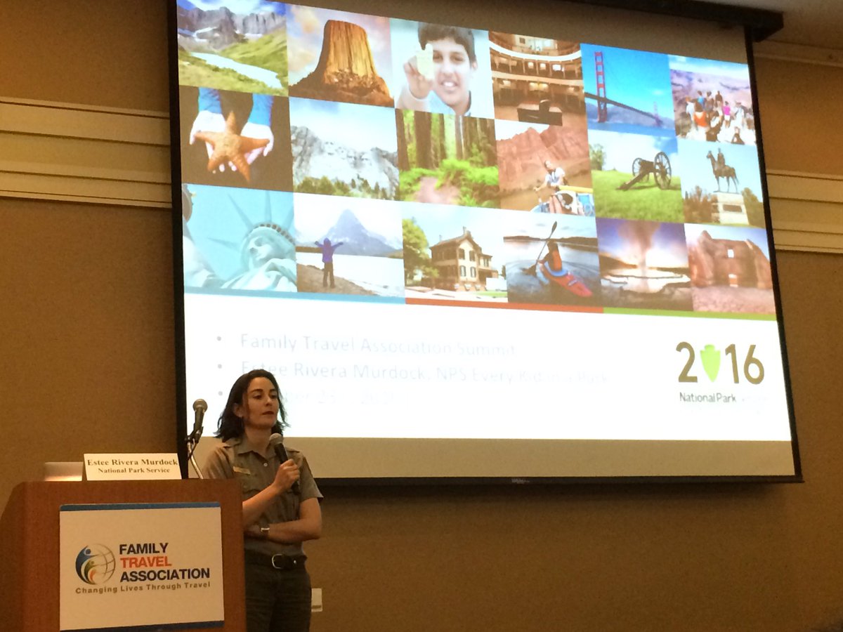 Estee Rivera Murdock from the <a href="/NatlParkService/">National Park Service</a> &amp; coordinator of "Every Kid in a Park" campaign speaking on #FamilyTravel to #FindYourPark