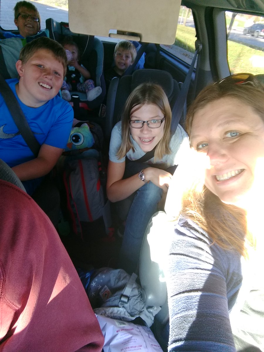 swannymom's tweet photo. "like sardines in a tin" says our oldest #roadtrip https://t.co/9Qp4VaLIjN