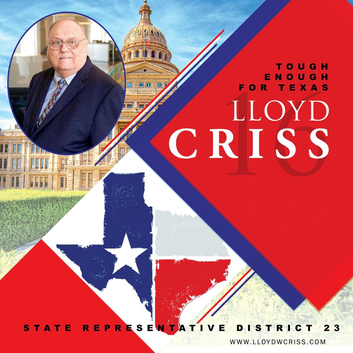 lloydwcriss's tweet photo. I'm honored to have received not only an endorsement from the Houston Chronicle but also from the Texas Parent PAC. I hope I have your vote! https://t.co/QKGywglpu2