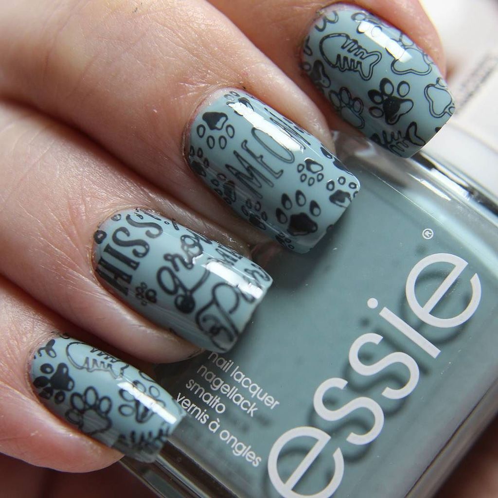 _Kodachi_'s tweet photo. Cats Mani - #udonknowme by #Essie #stamping with #bundlemonster #bms162 and #bms161 #essiefall2016 #meow #cats #lo… https://t.co/iWdl1QlUGH