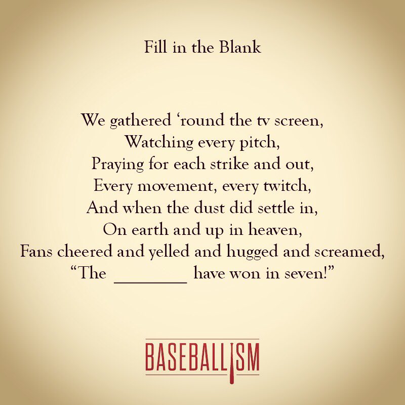 Baseballism's tweet photo. RT and follow @baseballism on Instagram to fill in the blank and win a $100 Baseballism Gift Card. https://t.co/VzXroPIREh