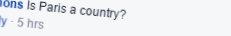 is Paris a country? are you actually serious! hahaha