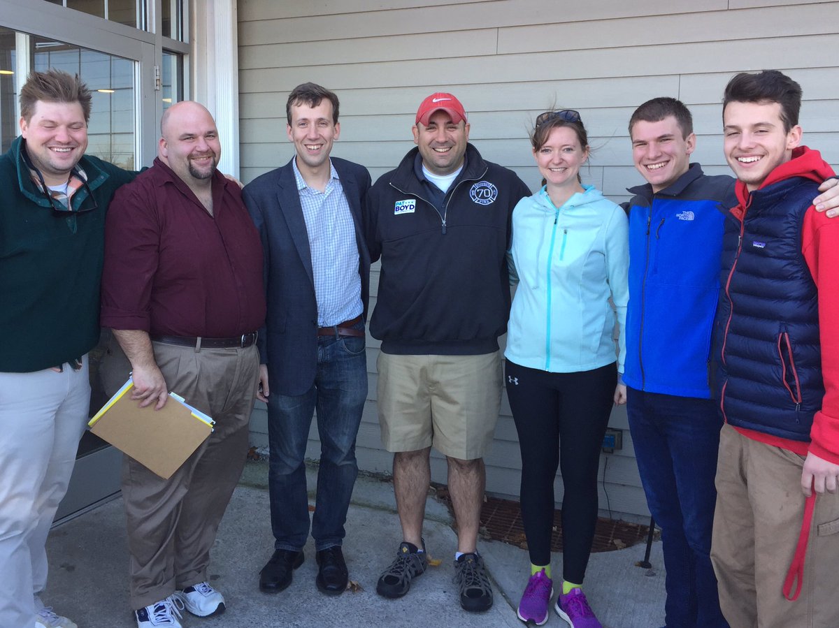 RepPatBoyd's tweet photo. Great door knocking in Brooklyn today. Thanks to Rep. @MattLesser for joining the #Boyd2016 team! https://t.co/CQThg4bEVX