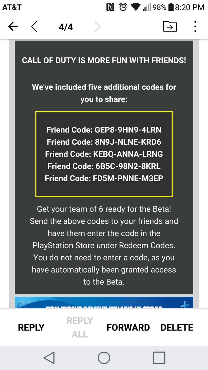 Slick_JC's tweet photo. Who need codes? At least thank a brother if you use one #IWBetaCode #IWBeta #InfiniteWarfare #InfiniteWarfareBETACODE #CallOfDuty #COD #IW https://t.co/5Bjh9ub571