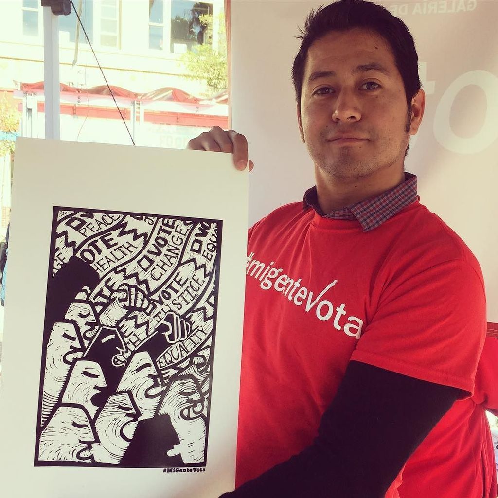EzekielSF's tweet photo. Look at this great print I made while helping #MiGenteVota register people to vote! #Calif… https://t.co/U1WyTGOIwt https://t.co/e6uOh2WO64