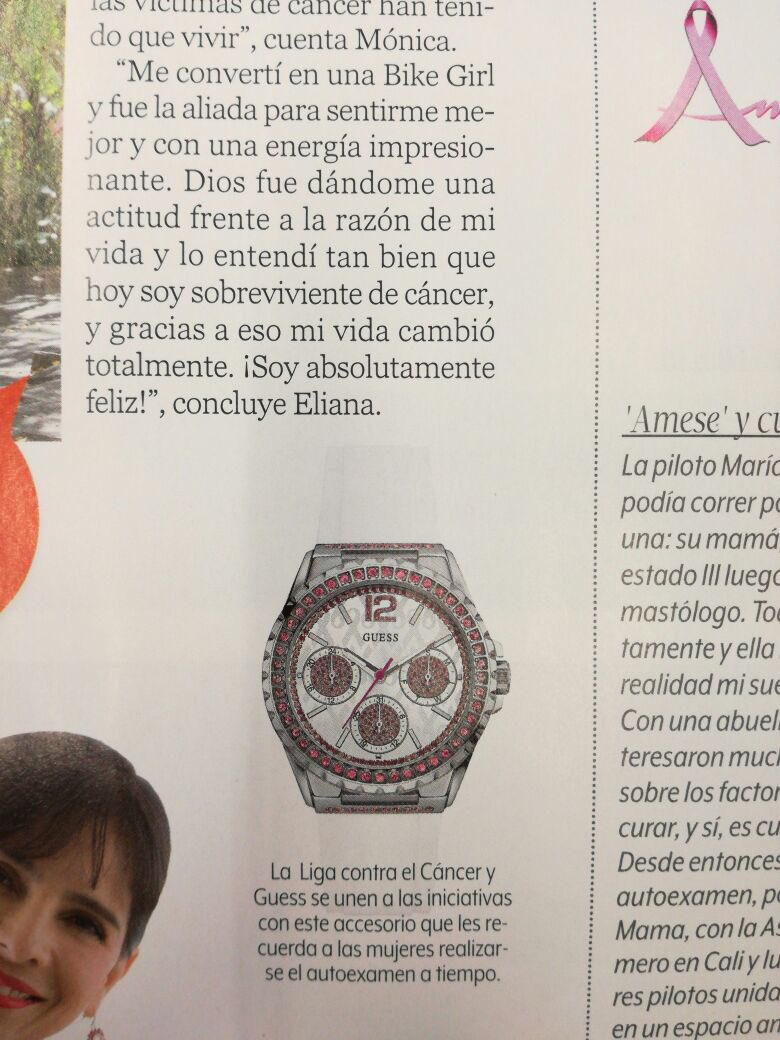 freshmeetCo's tweet photo. El nuevo reloj de #Guess en la nueva @ALOdigital #alcancerlepongoelpecho lucha contra el cancer de seno. https://t.co/6OZqYMm4yV