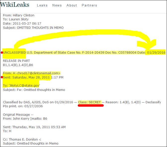 MSMCali's tweet photo. #Hillary is #extremelyreckless & #careless! Lied! They were NOT declassified when she sent the emails. #AboveTheLaw #NeverHillary @MAGA3X https://t.co/1dW1rb4mJo